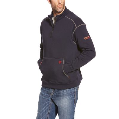 Ariat Work: FR Polartec Fleece 1/4 Zip Top Hombre - Azul Marino (RKNAM3165)